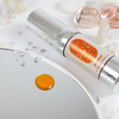 SECRET PLAY Bálsamo Clitoriano Vibrante e Quente Sabor Manga 15ml para prazer íntimo.