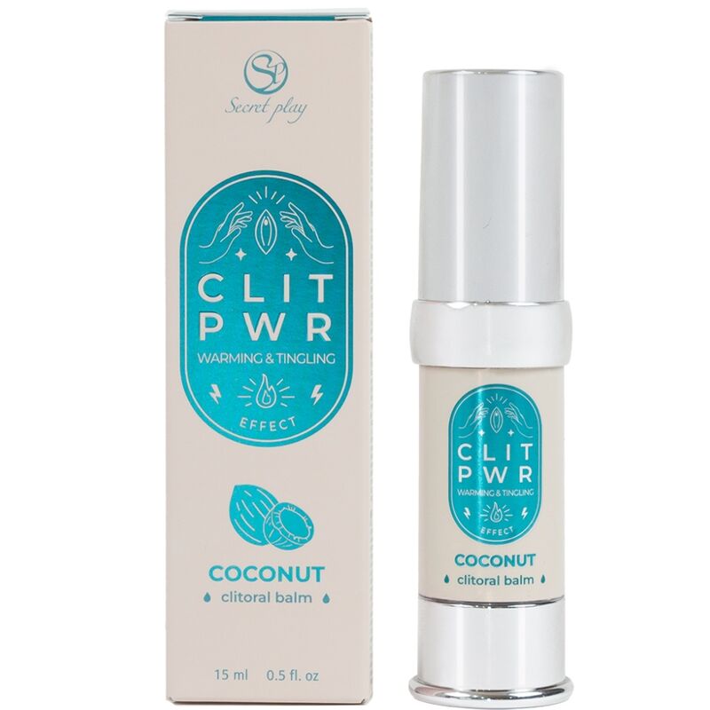 SECRET PLAY Bálsamo Clitoriano Estimulante Clit Pwr Coco 15ml para prazer feminino intenso.