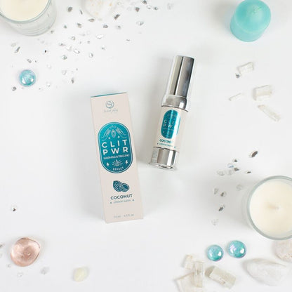 SECRET PLAY Bálsamo Clitoriano Estimulante Clit Pwr Coco 15ml para prazer feminino intenso.