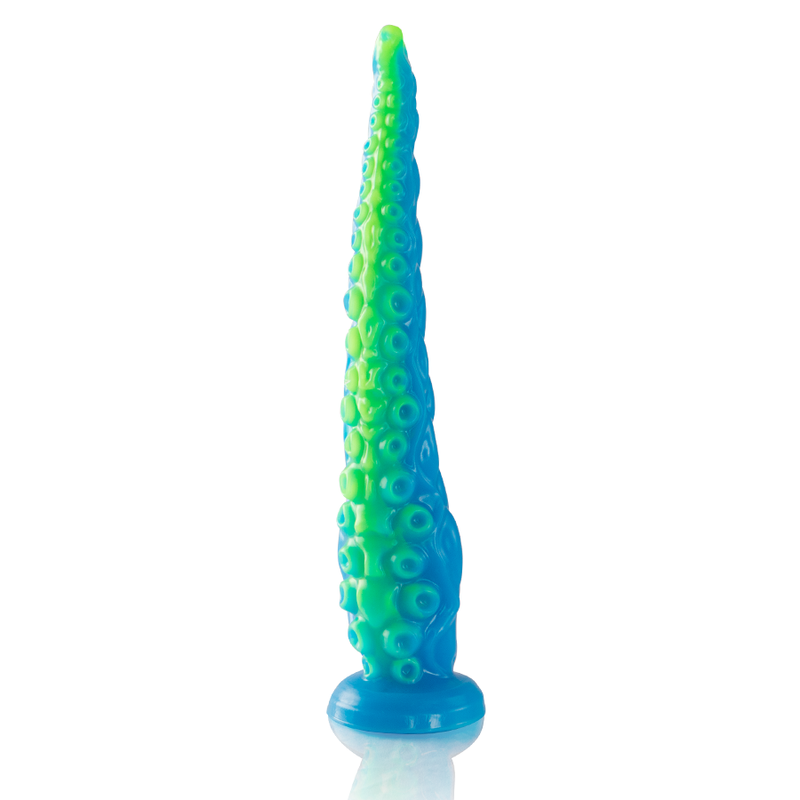 Dildo tentáculo fluorescente EPIC CYBERSILICOCK Scylla Grande em silicone premium.