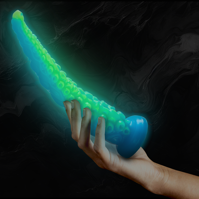 Dildo tentáculo fluorescente EPIC CYBERSILICOCK Scylla Grande em silicone premium.