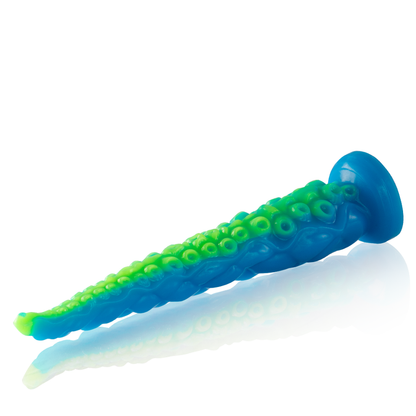 Dildo tentáculo fluorescente EPIC CYBERSILICOCK Scylla Grande em silicone premium.