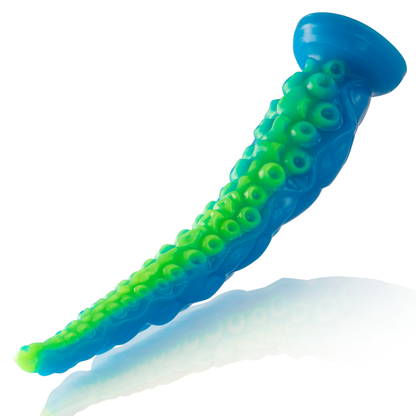 Dildo tentáculo fluorescente EPIC CYBERSILICOCK Scylla Grande em silicone premium.