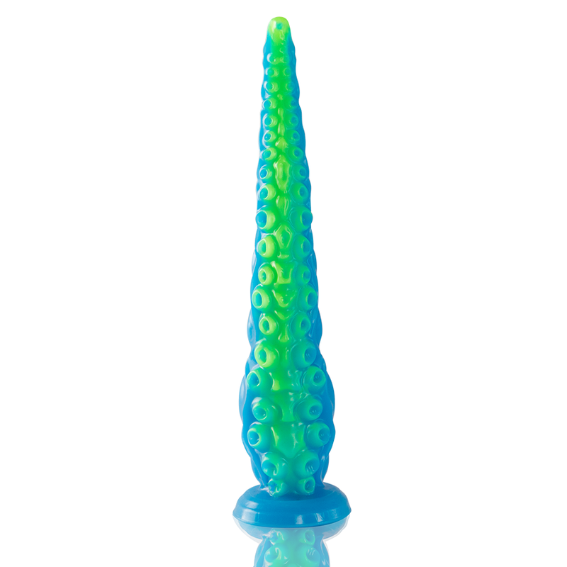 Dildo tentáculo fluorescente EPIC CYBERSILICOCK Scylla Grande em silicone premium.