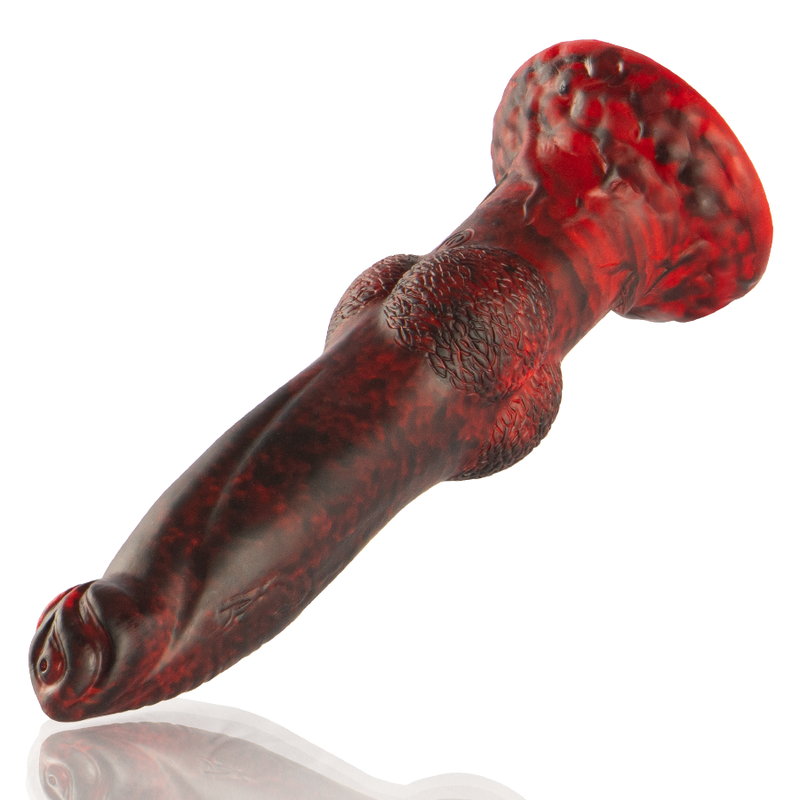 Detalhe do Vibrador Dildo Prometheus da EPIC CYBERSILICOCK com controlo remoto e design ergonómico.