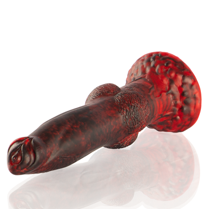 Detalhe do Vibrador Dildo Prometheus da EPIC CYBERSILICOCK com controlo remoto e design ergonómico.