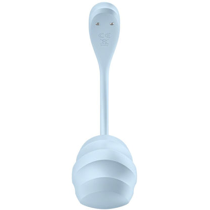 Satisfyer Estimulador de Ponto G Pétala Lisa em azul, mostrando seu design flexível e textura.
