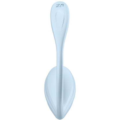 Satisfyer Estimulador de Ponto G Pétala Lisa em azul, mostrando seu design flexível e textura.