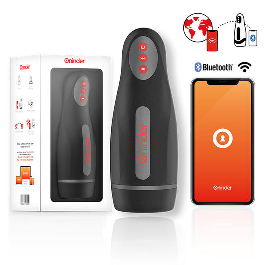 ONINDER Masturbador Masculino SEOUL com controlo via app e cabo de carregamento USB.