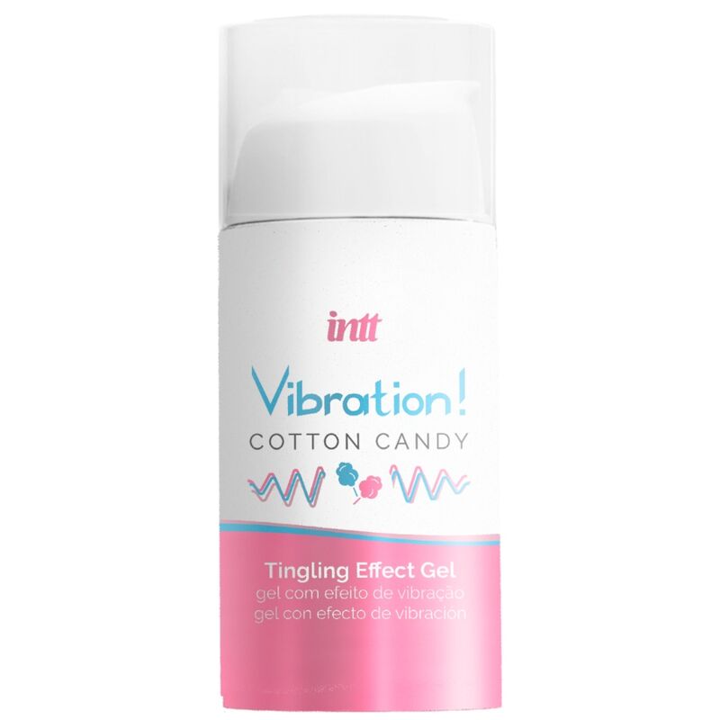 INTT Gel Vibrador Líquido Estimulante Algodão Doce 15 ML para sensações intensas.
