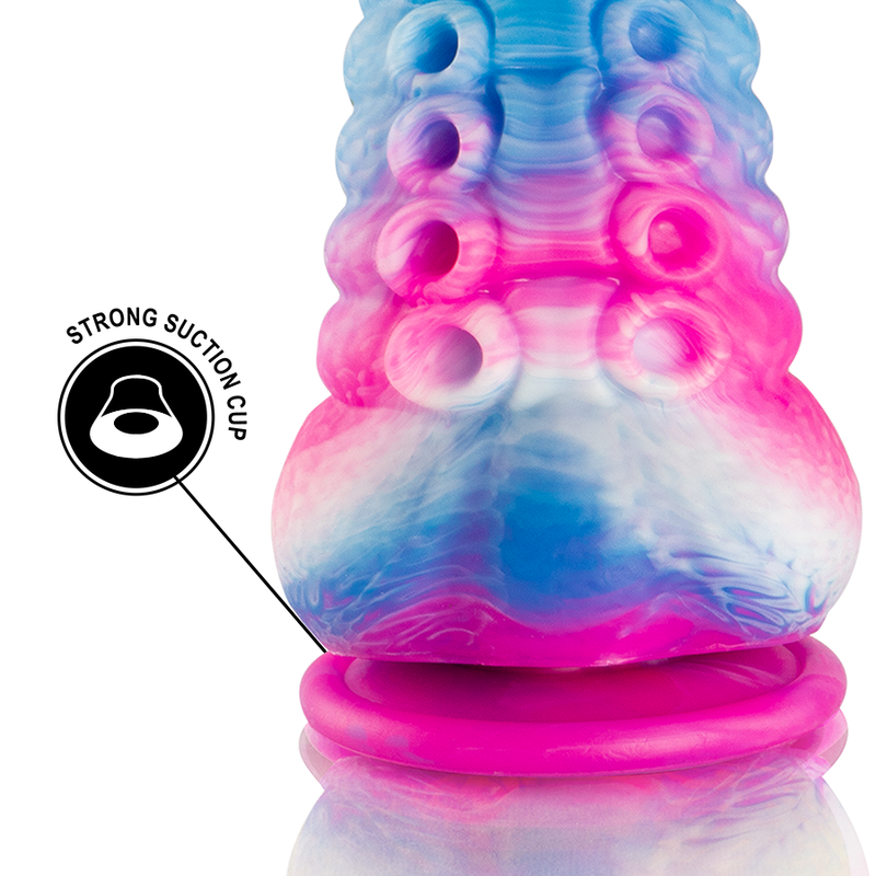 Close-up do Dildo Tentáculo Azul Phorcys Grande EPIC CYBERSILICOCK, destacando sua forma e textura de silicone.