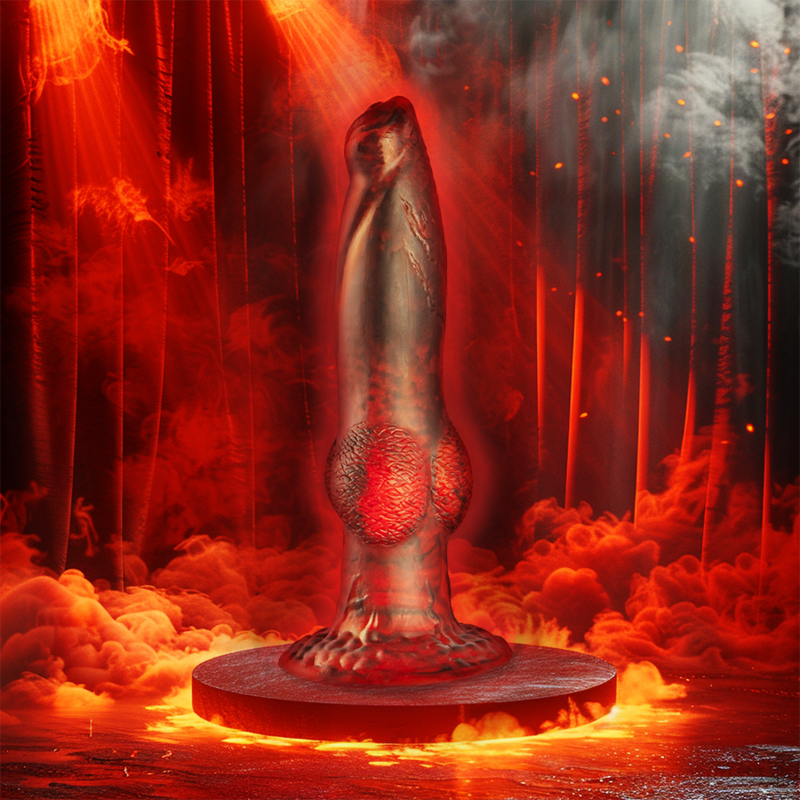 Detalhe do Vibrador Dildo Prometheus da EPIC CYBERSILICOCK com controlo remoto e design ergonómico.