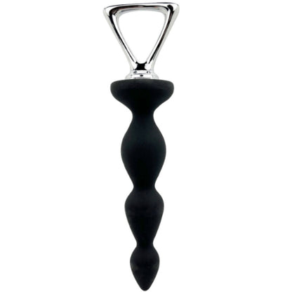 Adrien Lastic Estimulador Anal de Silicone Ergonómico Arrow Preto, mostrando o seu design curvo e material suave.