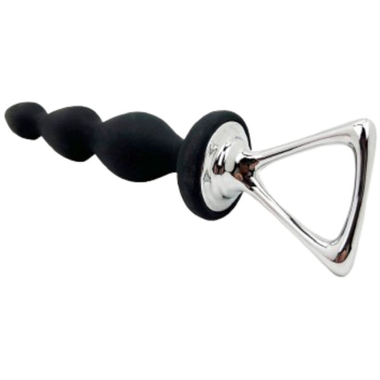 Adrien Lastic Estimulador Anal de Silicone Ergonómico Arrow Preto, mostrando o seu design curvo e material suave.