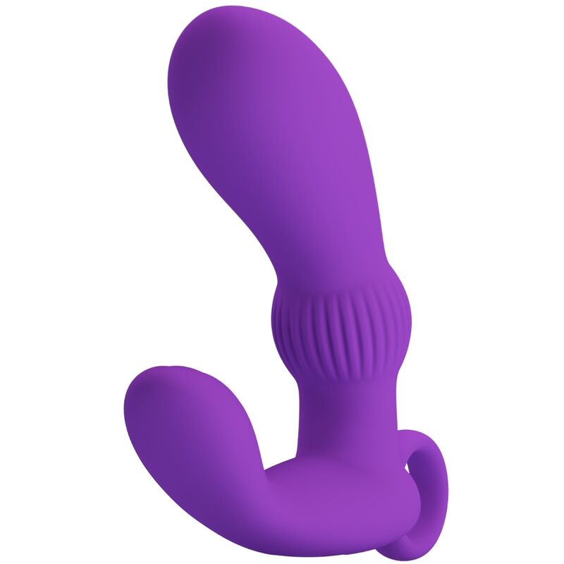PRETTY LOVE Cayla Vibrador Anal Próstata com controle remoto e acabamento em silicone lila.