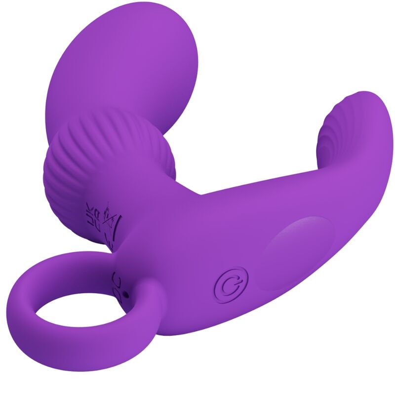 PRETTY LOVE Cayla Vibrador Anal Próstata com controle remoto e acabamento em silicone lila.