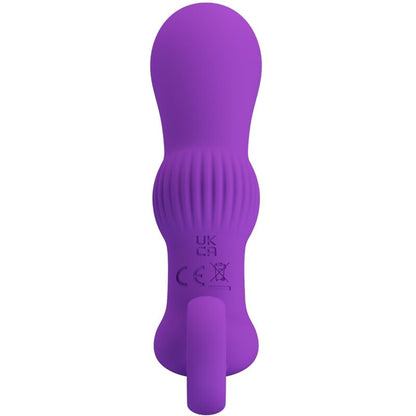 PRETTY LOVE Cayla Vibrador Anal Próstata com controle remoto e acabamento em silicone lila.