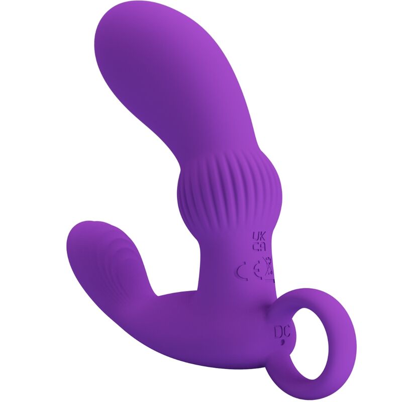 PRETTY LOVE Cayla Vibrador Anal Próstata com controle remoto e acabamento em silicone lila.