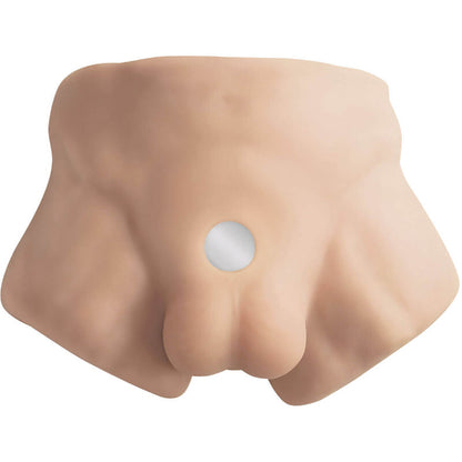 Close-up do SILEXD Torso Inferior Masculino Apollo S Realista com Vibrador, mostrando detalhes e textura.
