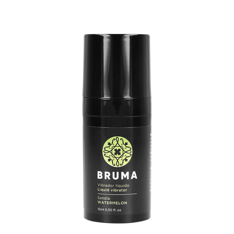 Bruma Vibrador Líquido Ultra Deslizante Sabor Melancia 15ml, ideal para prazer intenso.