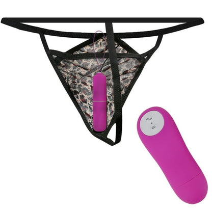 Tanga BAILE com bala vibratória e controle remoto, cor roxa, para prazer a dois.
