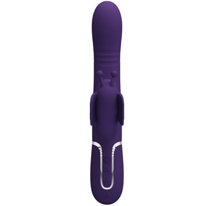 Vibrador Coelho Pretty Love Multifunções 4 em 1 Borboleta Roxo para prazer clitoriano e ponto G