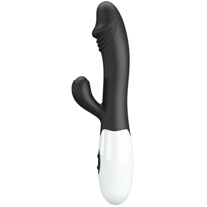 Vibrador Ponto G Snappy Pretty Love com design flexível e estimulação clitoriana, cor preta.