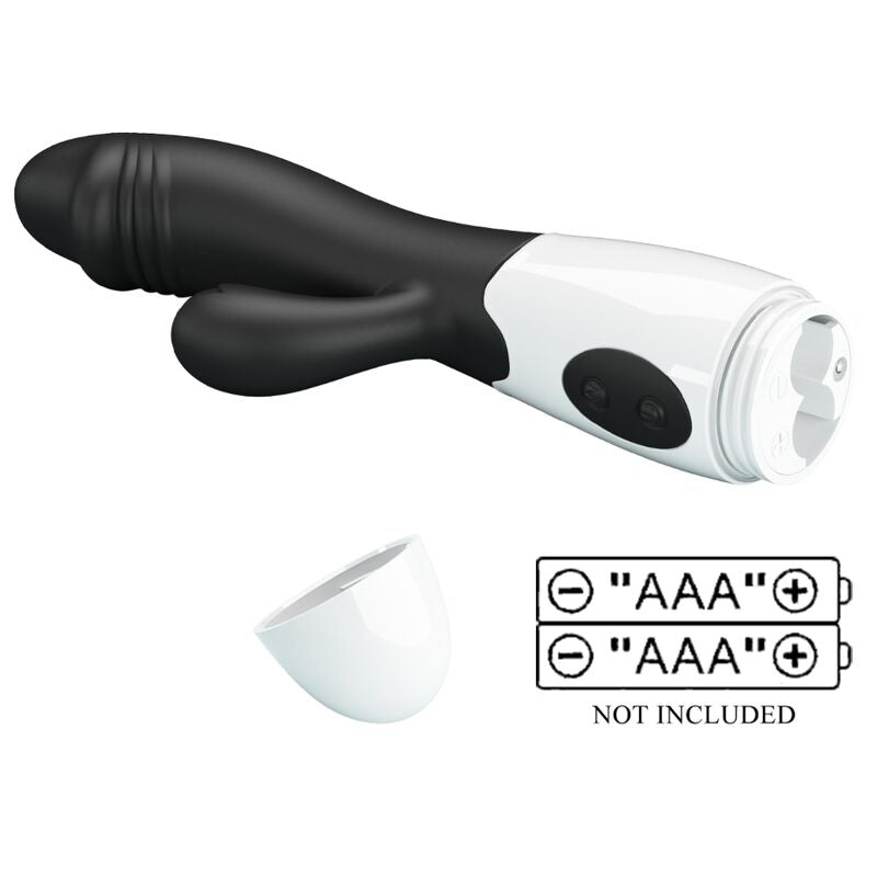 Vibrador Ponto G Snappy Pretty Love com design flexível e estimulação clitoriana, cor preta.