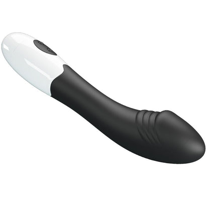 Vibrador G-Spot Elemental PRETTY LOVE preto com 30 modos de vibração para estimulação do ponto G.