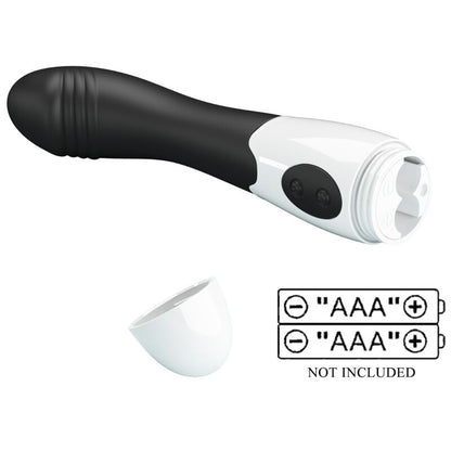 Vibrador G-Spot Elemental PRETTY LOVE preto com 30 modos de vibração para estimulação do ponto G.