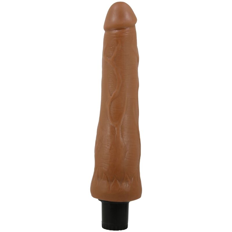 Vista detalhada do vibrador realista PRETTY LOVE Alfredo 21.5 CM com textura veiada.
