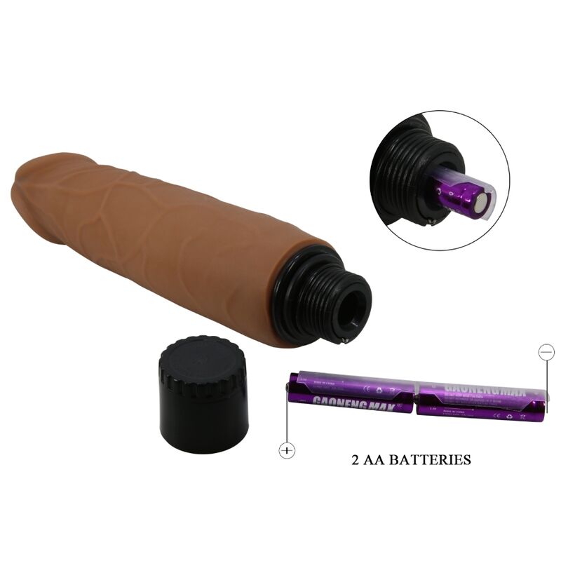 Vibrador realista Pretty Love Waldorf 18 cm com textura e detalhes para prazer intenso.