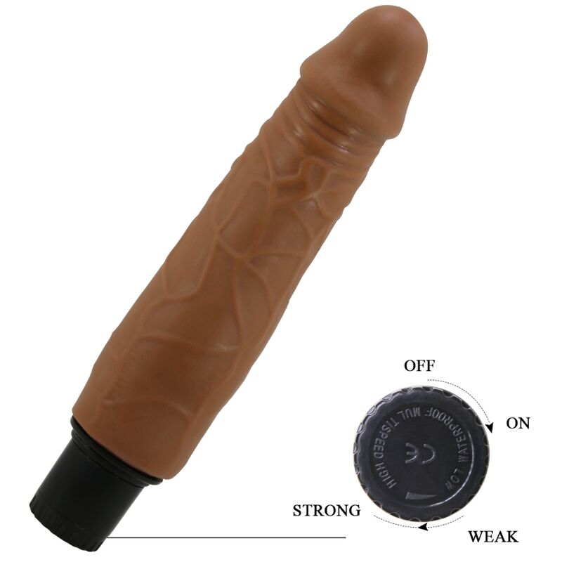 Vibrador realista Pretty Love Waldorf 18 cm com textura e detalhes para prazer intenso.
