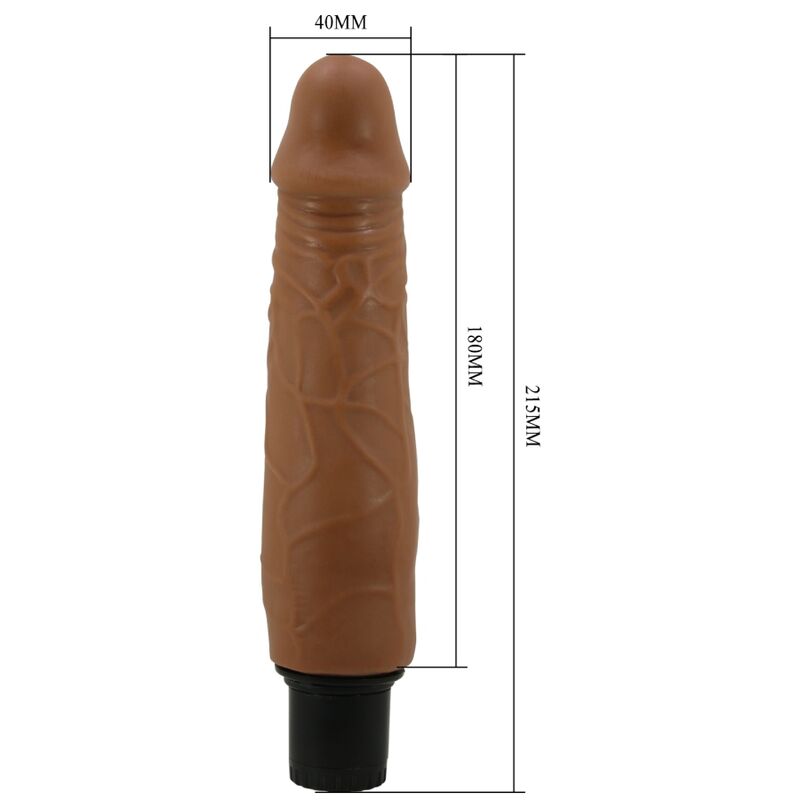 Vibrador realista Pretty Love Waldorf 18 cm com textura e detalhes para prazer intenso.