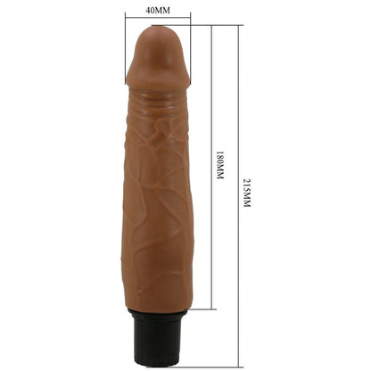 Vibrador realista Pretty Love Waldorf 18 cm com textura e detalhes para prazer intenso.