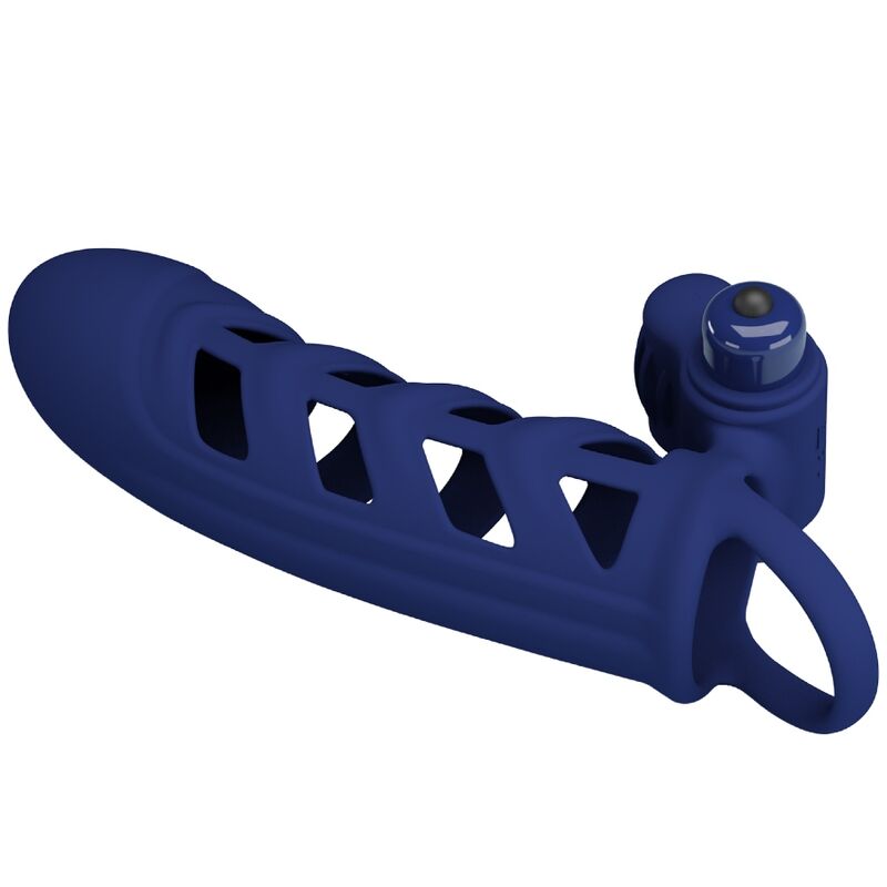 Anel vibrador PRETTY LOVE Altaf com bainha de silicone azul