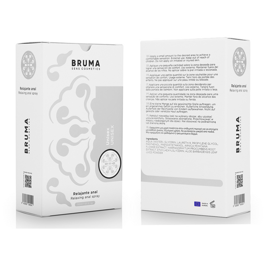 BRUMA Spray Anal Relaxante Unissexo 30ml para conforto íntimo.