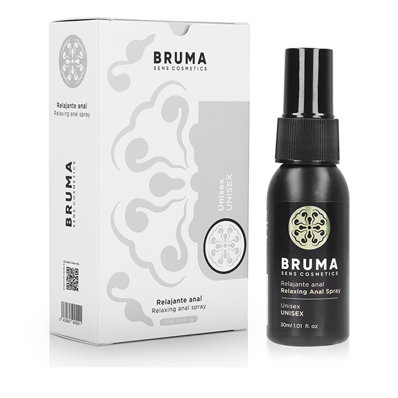 BRUMA Spray Anal Relaxante Unissexo 30ml para conforto íntimo.