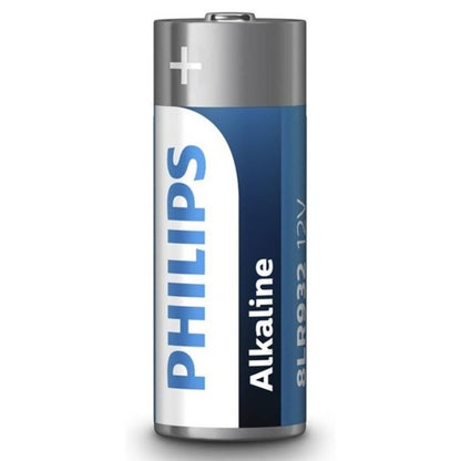 Bateria alcalina PHILIPS 12V LR23A MN21 para dispositivos eletrónicos.