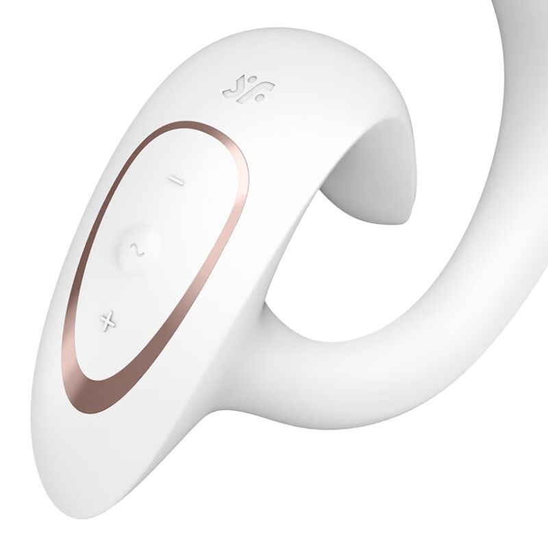Vibrador Satisfyer G for Goddess 1 Coelho branco para dupla estimulação do ponto G e clitóris