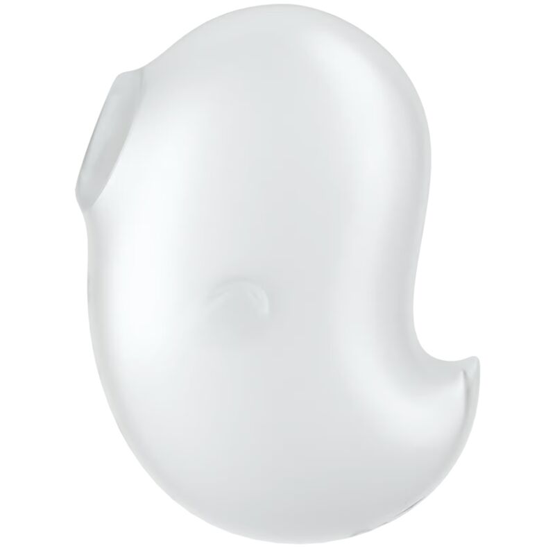 Satisfyer Cutie Ghost vibrador estimulador clitoriano branco com ondas de pressão e vibração