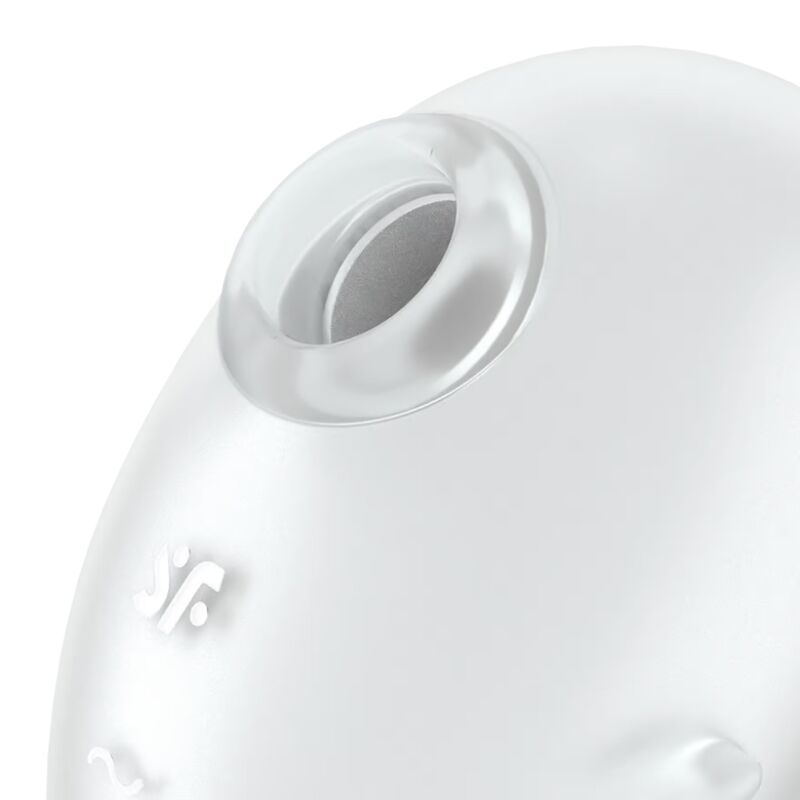 Satisfyer Cutie Ghost vibrador estimulador clitoriano branco com ondas de pressão e vibração