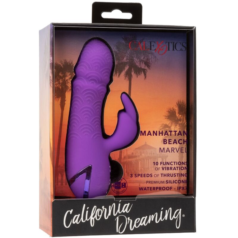 Vibrador Coelho Duplo Manhattan Beach Marvel Roxo