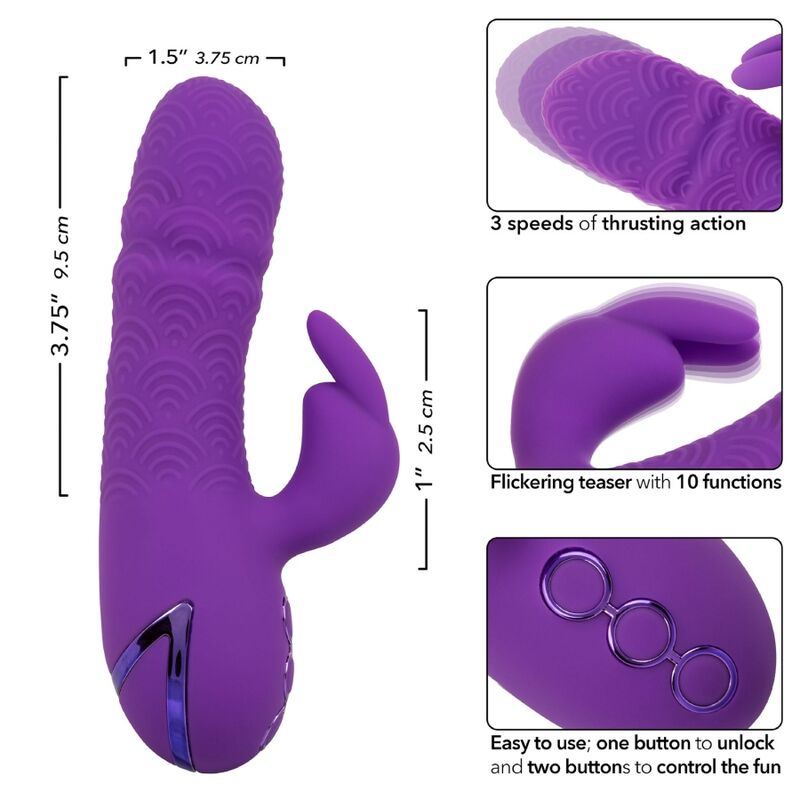 Vibrador Coelho Duplo Manhattan Beach Marvel Roxo