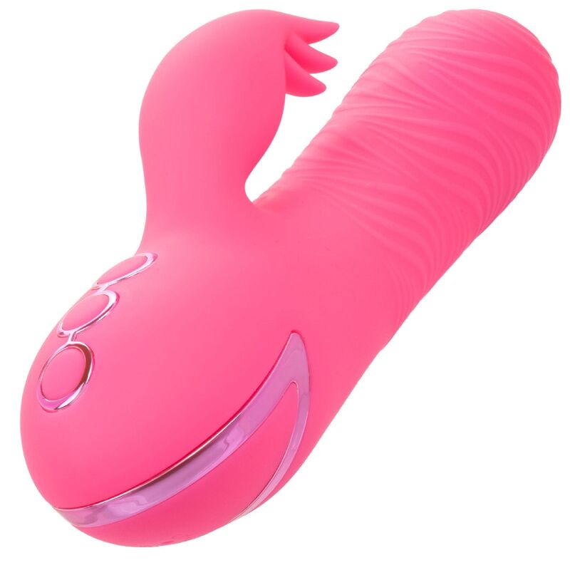 Vibrador Coelho de Silicone com Dupla Estimulação Rotativa e Vibratória