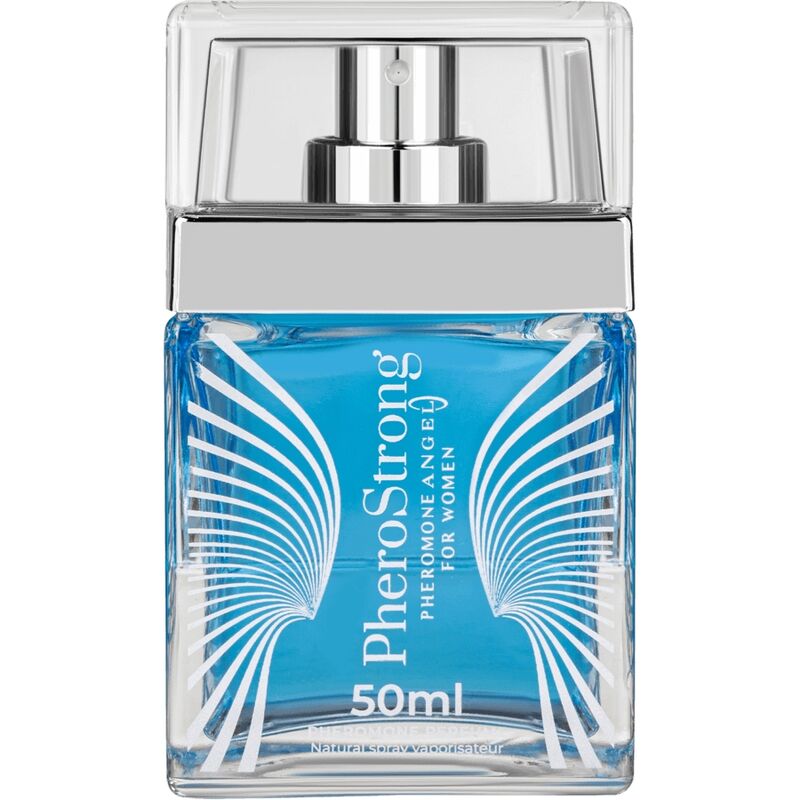 PHEROSTRONG Perfume de Feromonas Angel para Mulheres 50 ML com design elegante.