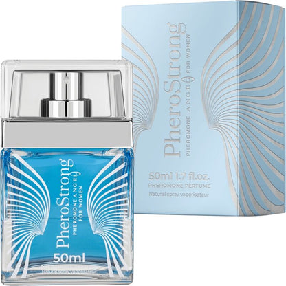 PHEROSTRONG Perfume de Feromonas Angel para Mulheres 50 ML com design elegante.