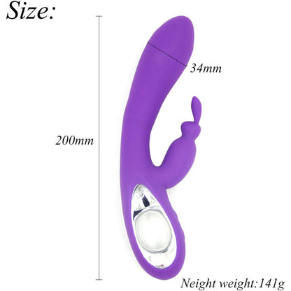 Close-up do Vibrador Coelho ARMONY Bella Violeta, mostrando o design e estimulador de clítoris.