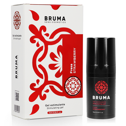 BRUMA Gel Estimulante Intensificador Sabor Morango 15 ML para momentos de prazer e sensibilidade.