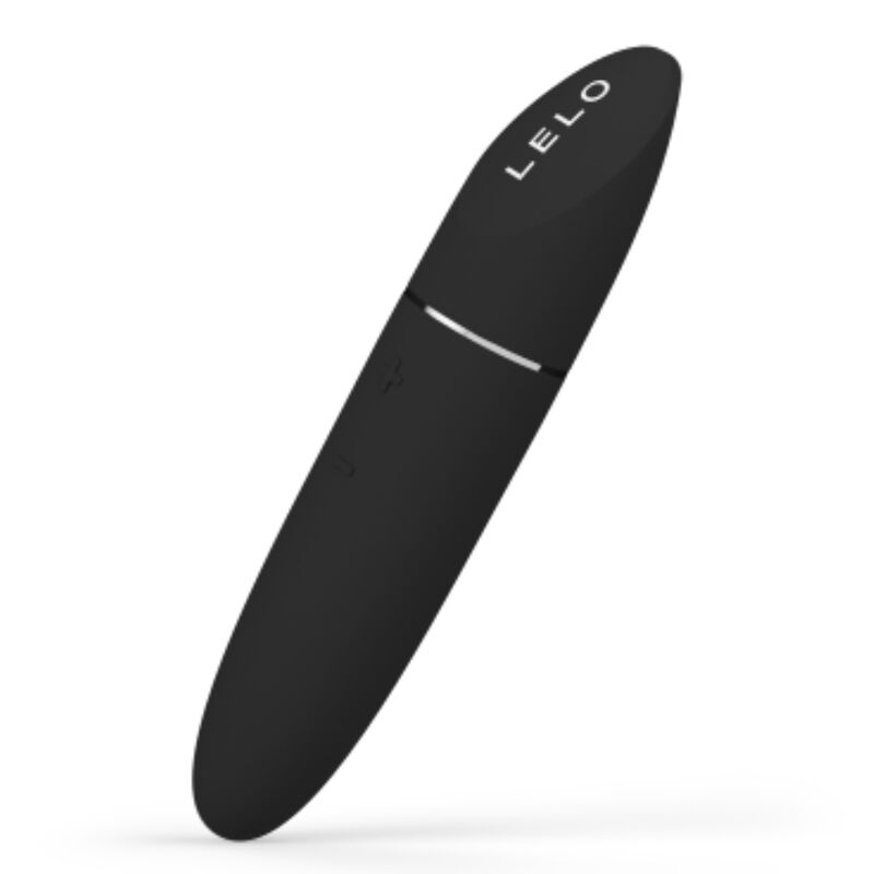 Close-up do LELO MIA 3 Vibrador Pessoal Discreto Preto, destacando seu design compacto e elegante.